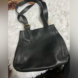Coach Black Leather Shoulder Bag